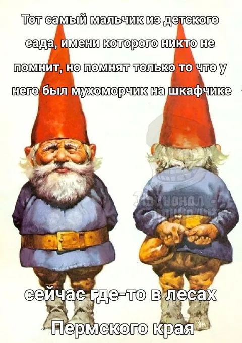 Мальчик с мухоморчиком на шкафчике