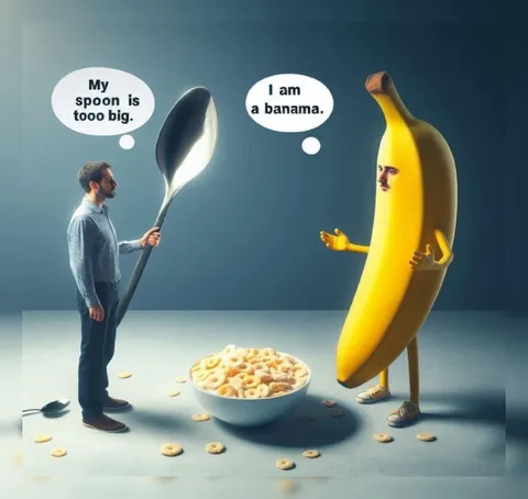 Oversized Spoon Meets Banana