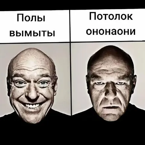 Вымыть полы или потолок