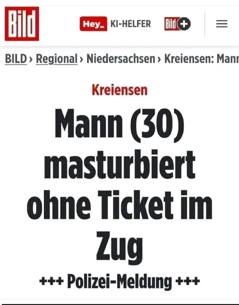 Mann masturbiert ohne Zugticket