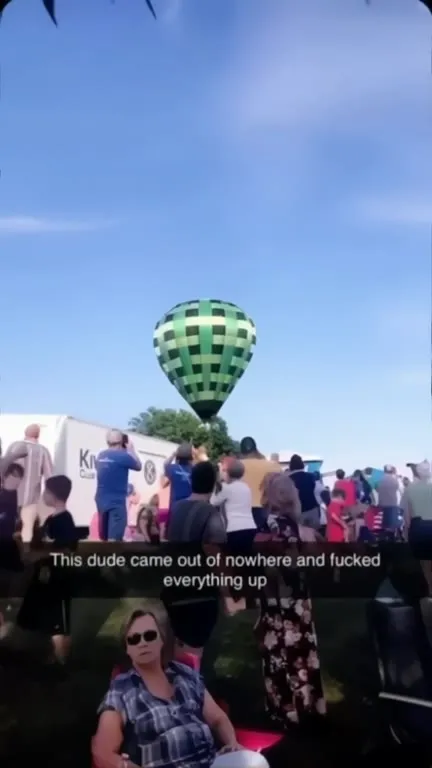 Hot-Air Balloon Wrecks the Picnic