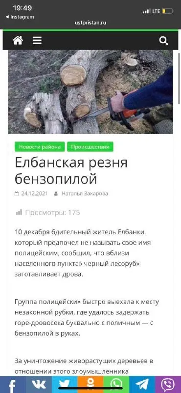 Елбанская резня бензопилой