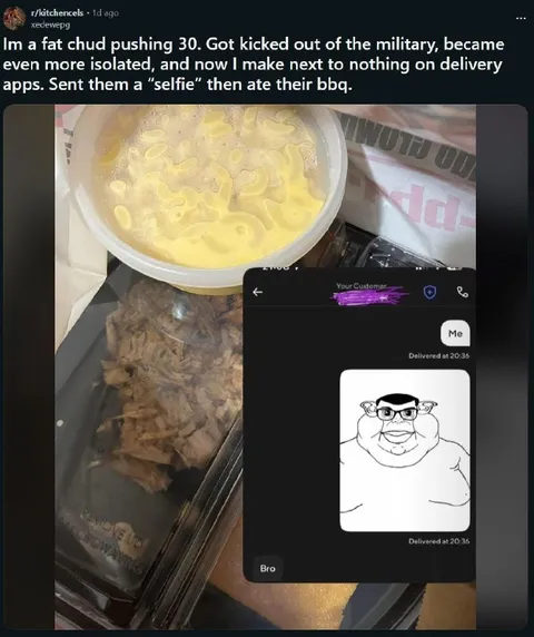 Fat Chud Delivery Selfie