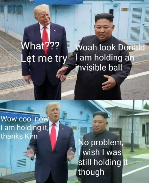 Trump and Kim Invisible Ball