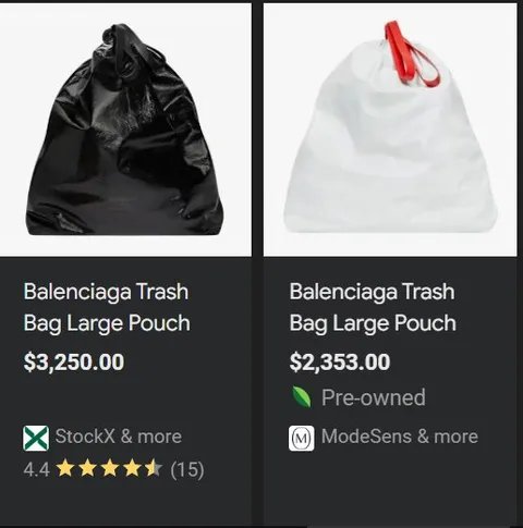 Balenciaga Trash Bag Comparison