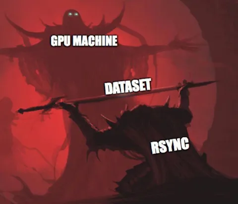 GPU Machine Dataset Rsync Tug of War