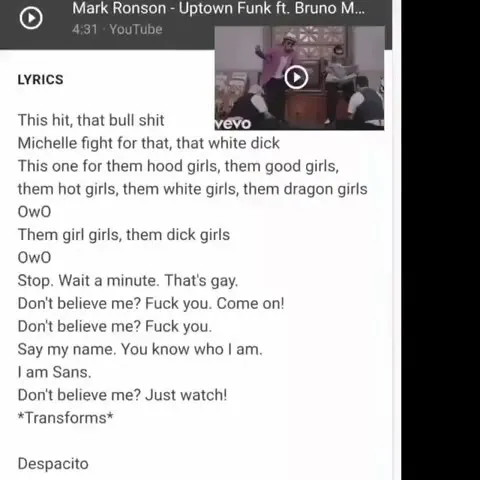 Uptown Funk Lyrics Go Off the Rails