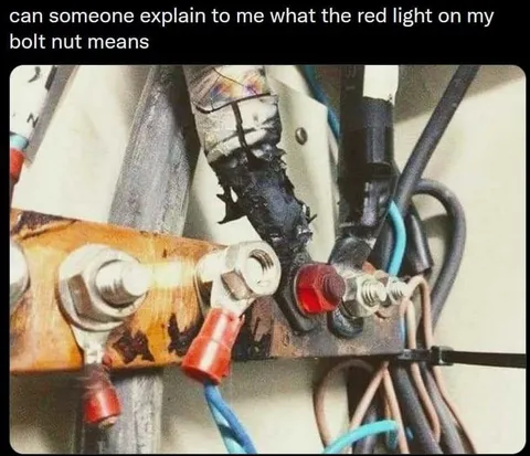 Red Light on the Bolt Nut