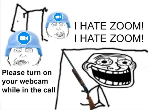 I Hate Zoom Webcam Troll