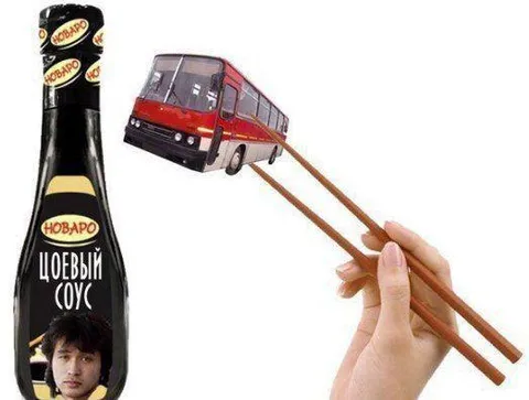 Соевый автобус на палочках