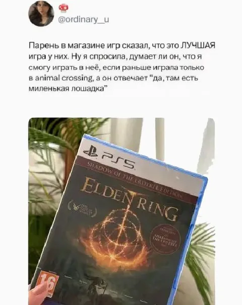 Миленькая лошадка в Elden Ring