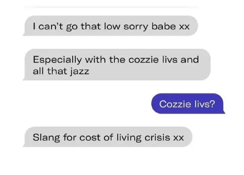 Confusing Cost of Living Slang