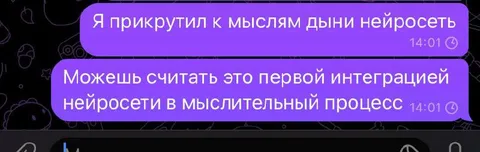 Нейросеть и мысли дыни