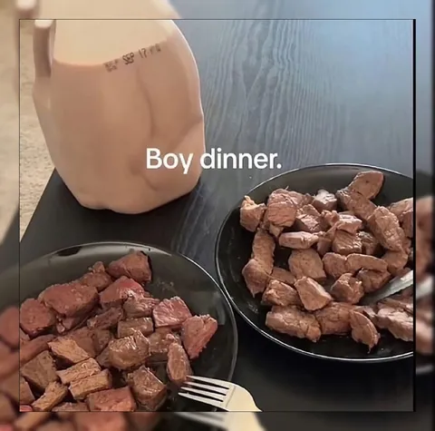 Boy Dinner Meat Plates