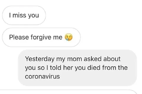 I Miss You Coronavirus Message