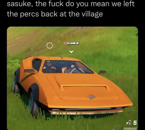 Sasuke Forgot the Percs