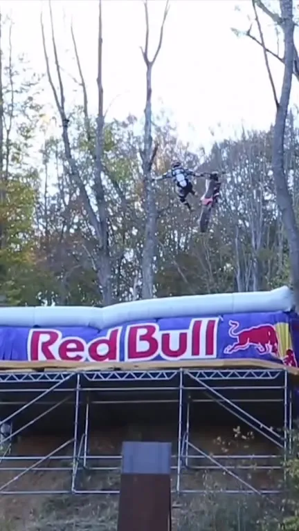 Motocross Rider Kicks Off Tree
