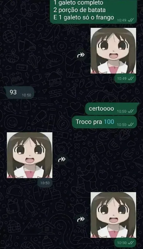 Troco para cem reais