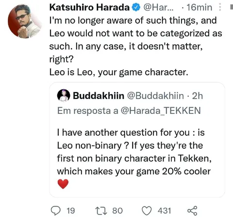 Leo non-binary Tekken debate