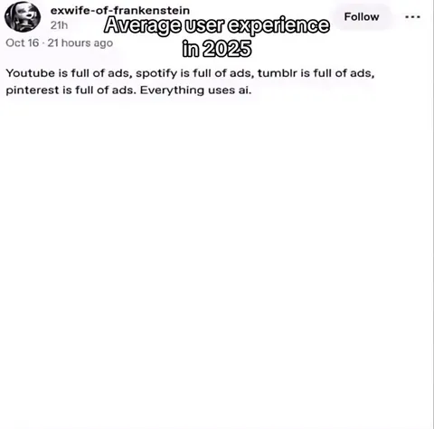 Average user experience in 2025