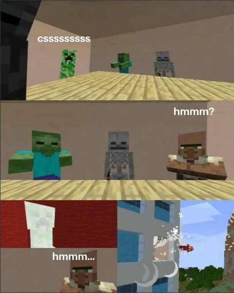 Minecraft Mobs Hear a Creeper