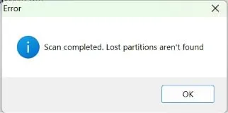 Lost Partitions Aren't Found