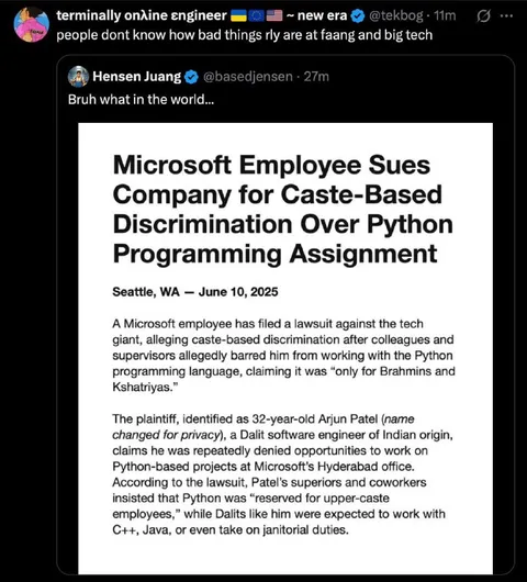 Microsoft Caste-Based Python Lawsuit