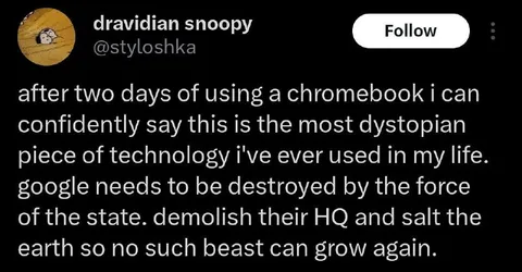 Chromebook Dystopian Technology Rant