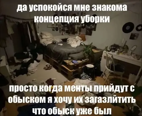 Концепция уборки перед обыском