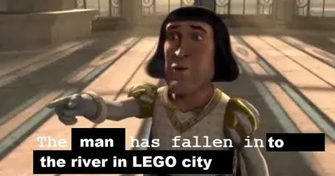 Man Falls Into LEGO River