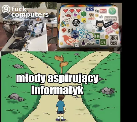 Młody aspirujący informatyk