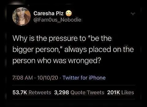 Why Be the Bigger Person