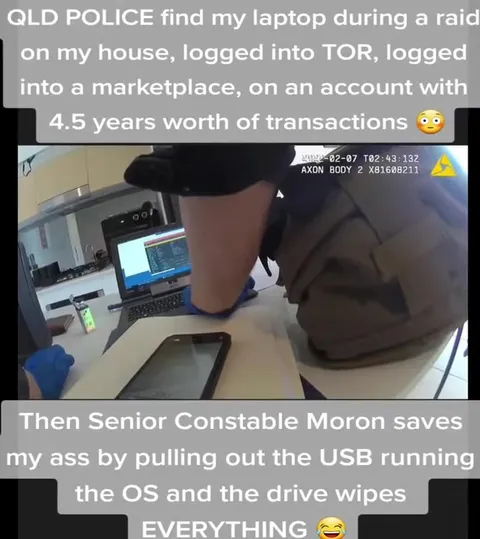Police Raid Laptop Wipe