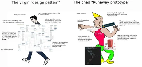 Virgin Design Pattern vs Chad Runaway Prototype