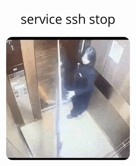 Service SSH Stop Elevator Fail