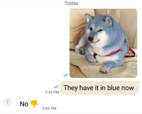 They Have It in Blue Now