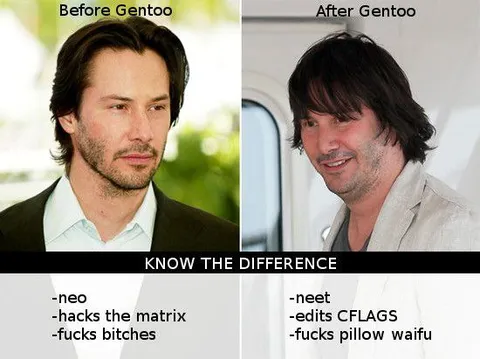 Before Gentoo After Gentoo