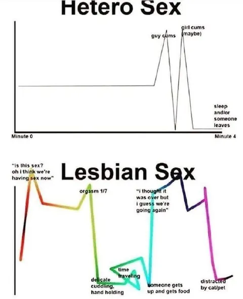 Hetero Sex vs Lesbian Sex Chart