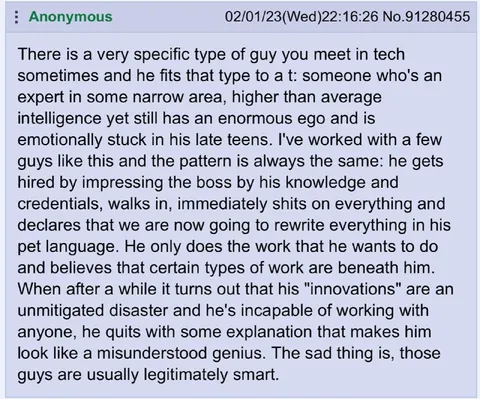 Tech Genius With a Massive Ego