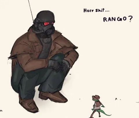 Masked Soldier Meets Rango