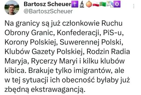 Na granicy brakuje tylko imigrantów