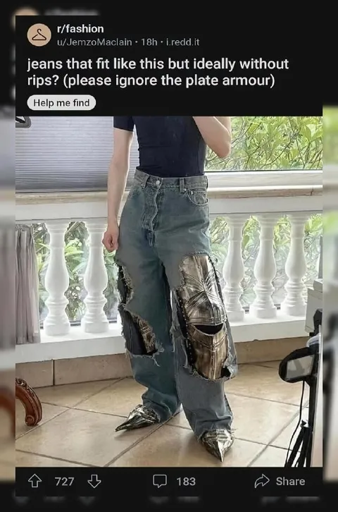 Jeans That Look Like Plate Armor