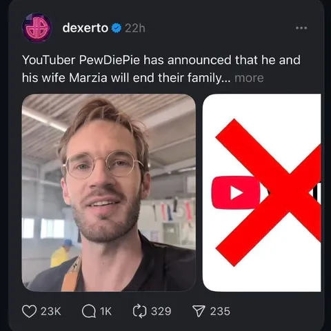 PewDiePie Ends His Family
