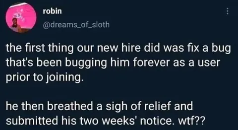 New Hire Fixes the Bug