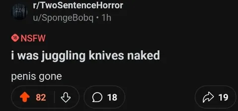 Naked Knife Juggling Horror