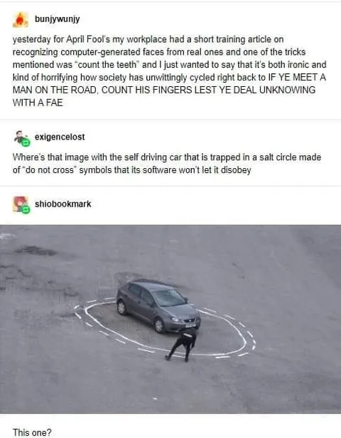 Self-Driving Car Trapped in Salt Circle