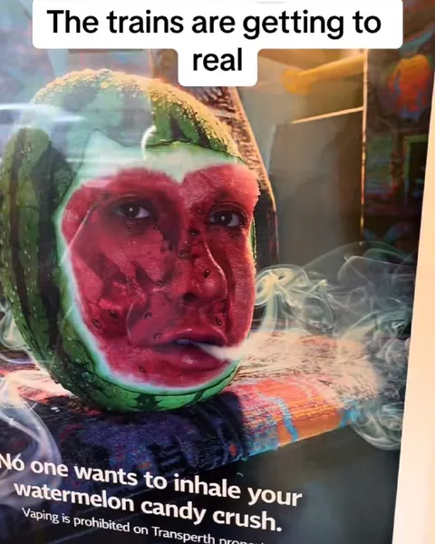 Watermelon Candy Crush on the Train