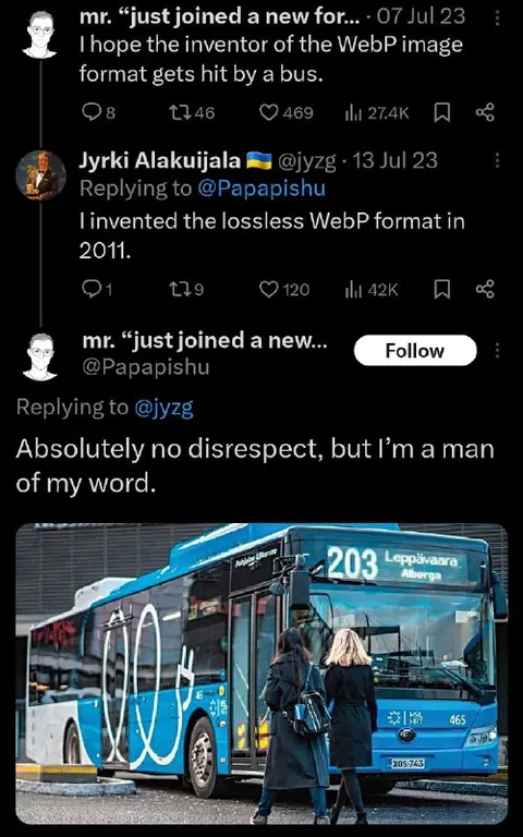 WebP Inventor Meets the Bus