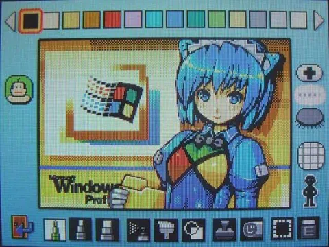 Anime Girl in Windows Paint