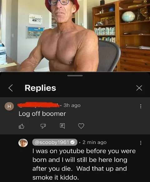 Log Off Boomer Reply